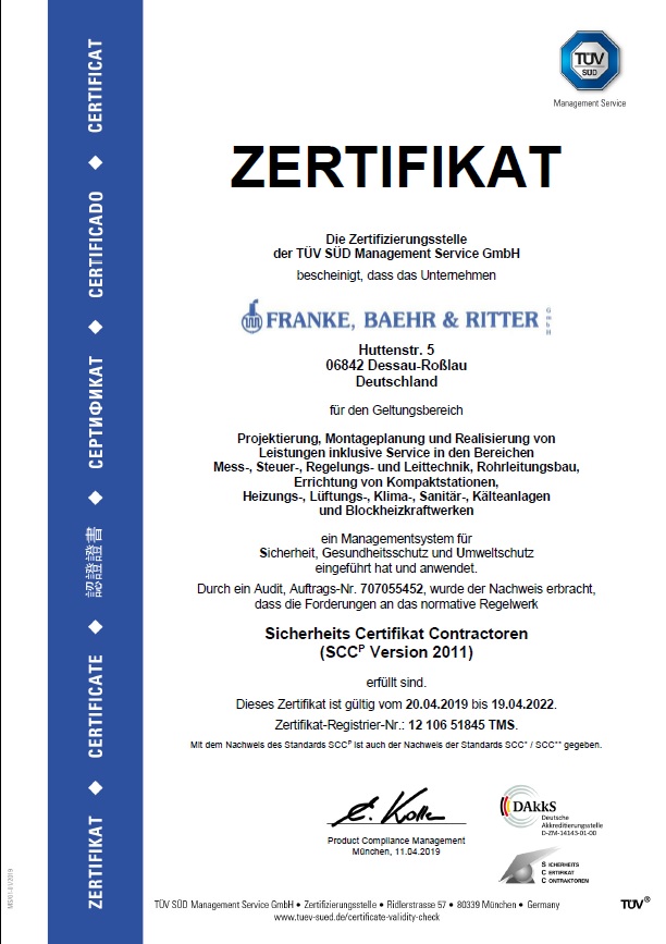 SCC Zertifikat 2019-2022